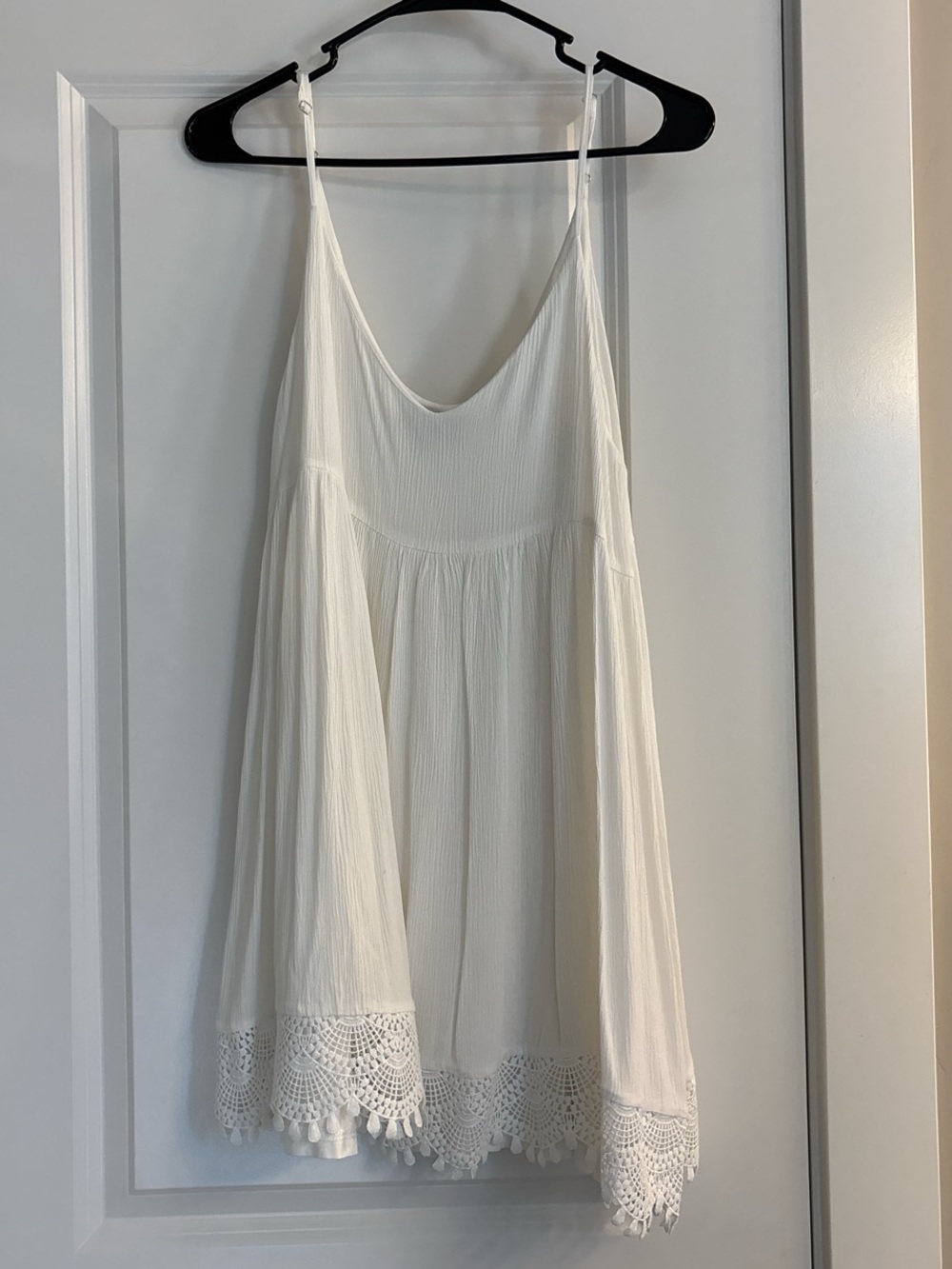 Lulu's Ivory Textured Scoop Neck Tank Dress